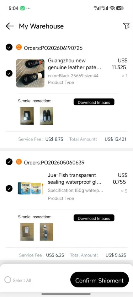 Approving goods and submitting them to ship in the Aligana app
